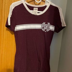 Victoria Secret Pink Maroon T-Shirt